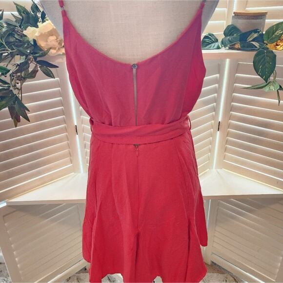SHE & SKY NEW RED TIE FRONT RED DRESS (35) MULTIPLE SIZES - Picture 5 of 5